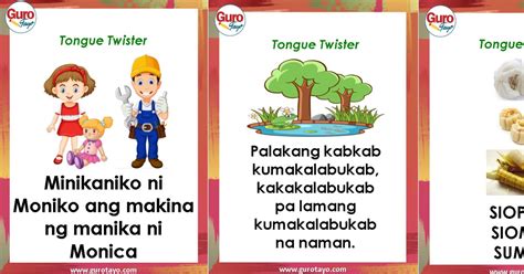 tongue twister tagalog grade 2.